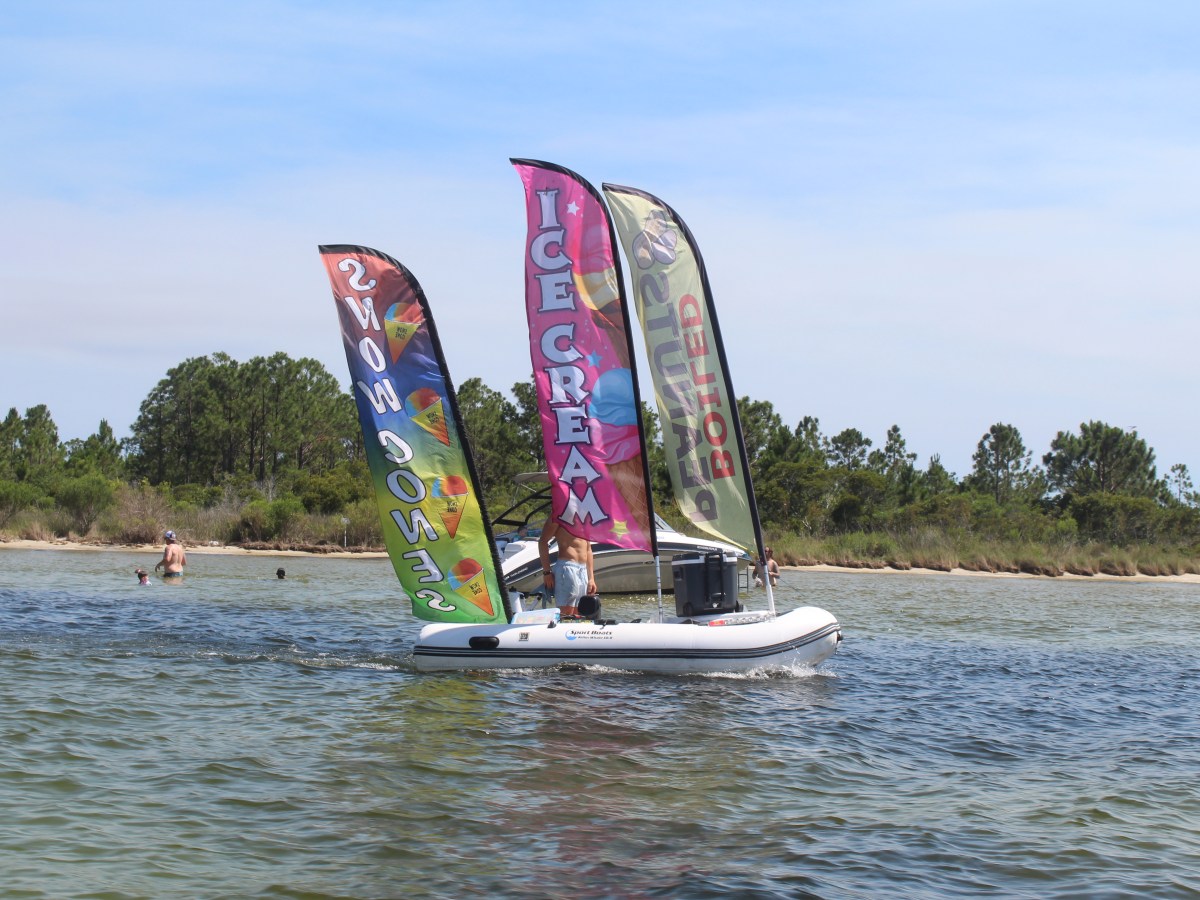 a small boat in a body of water