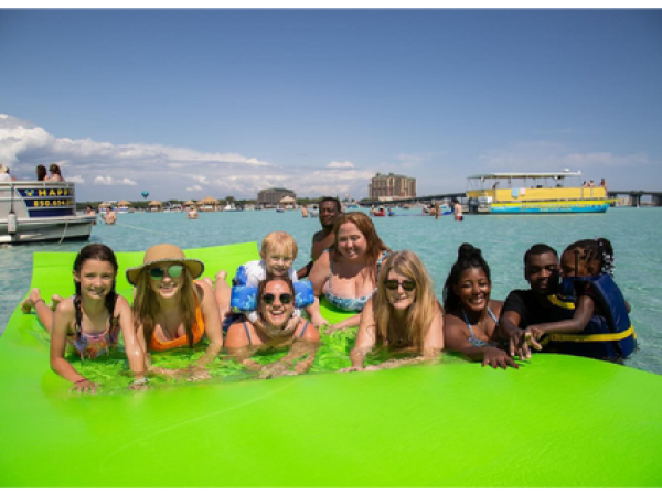a group of people posing for the camera
