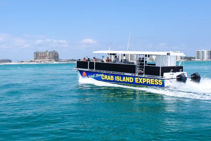 a small boat in a large body of water